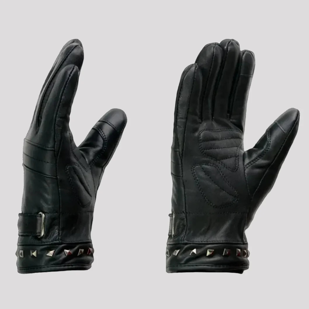 Open Road Women's Touch Tip Leather Motorcycle Gloves