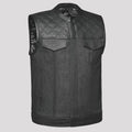 Open Road Men's Denim & Leather Club Vest